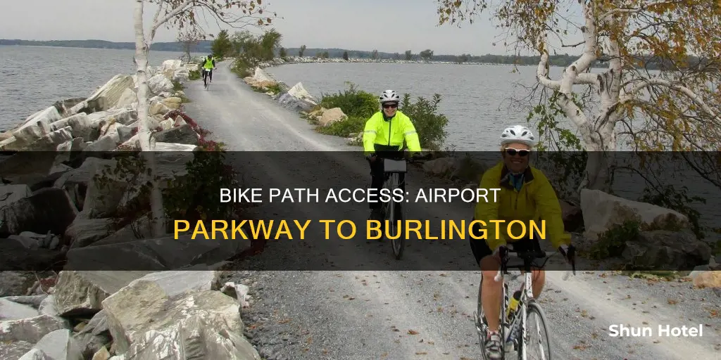 can one access the burlington bike path from airport parkway