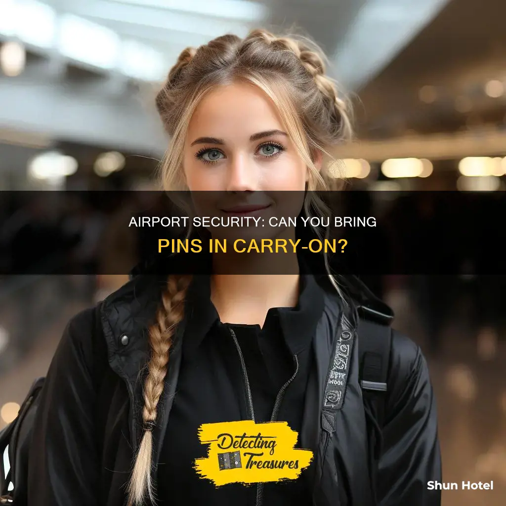 can pins go through airport security