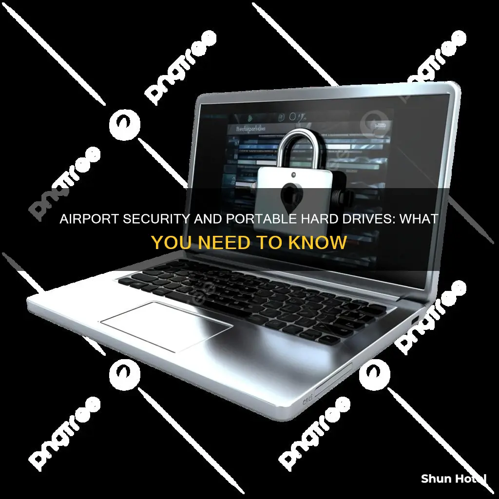 can portable hard drives go through airport security
