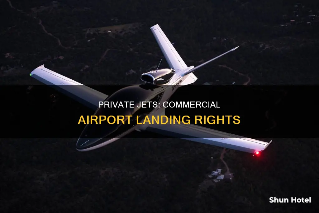 can private planes land at commercial airports