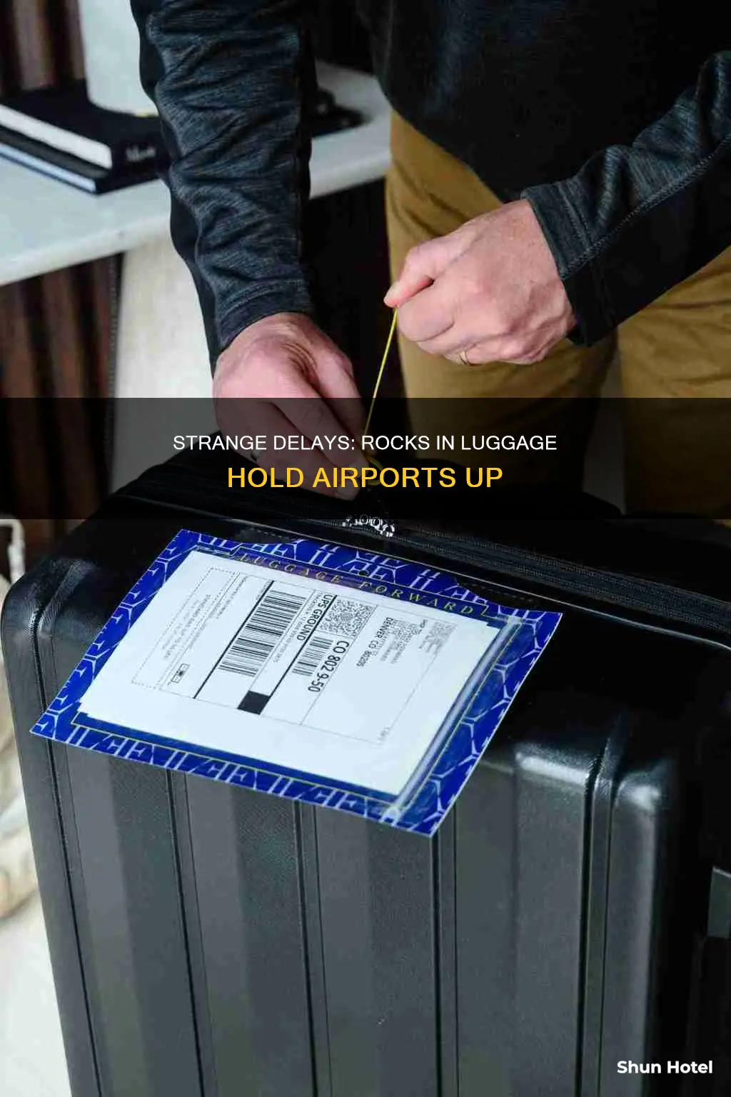 can rocks cause luggage delayed in customs international airport