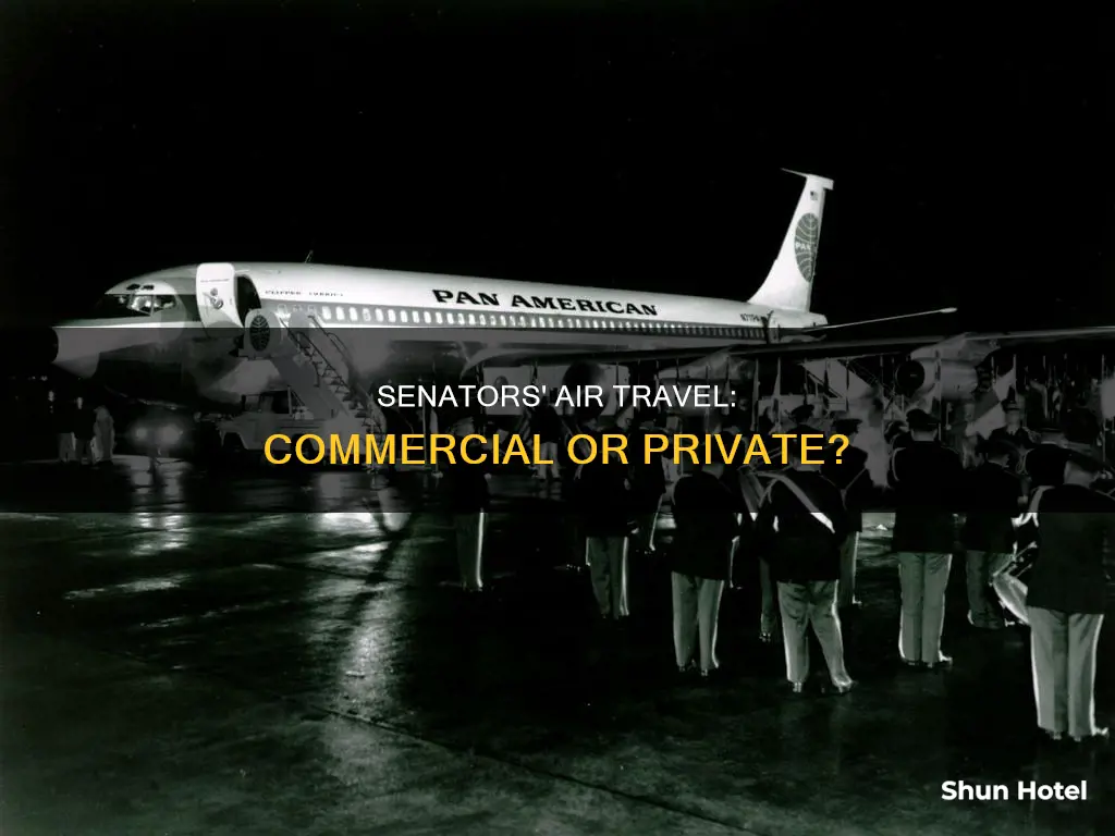 can senators fly into co9mmercial international airports
