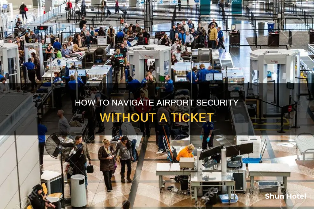 can someone go through airport security without a ticket