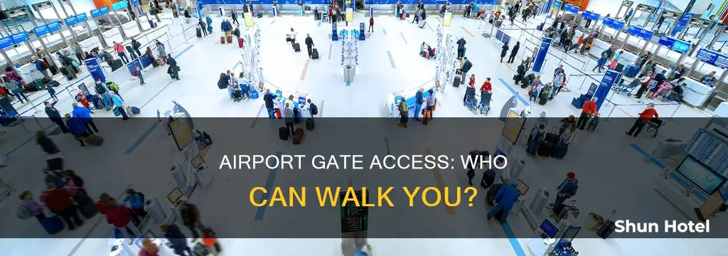 can someone walk you to your gate at the airport