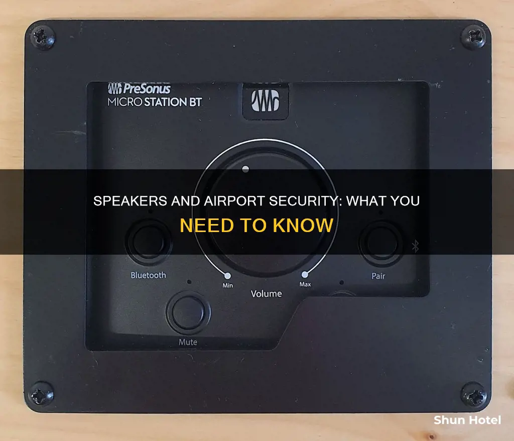 can speakers go through airport security