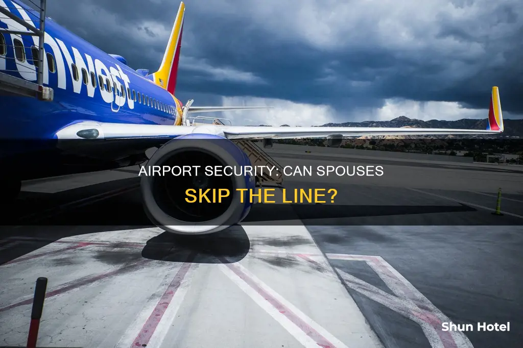 can spouse go through swcurity at airport without ticket