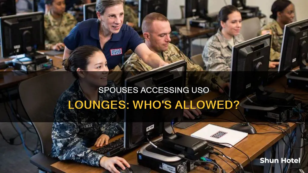can spouses get into the uso at airport