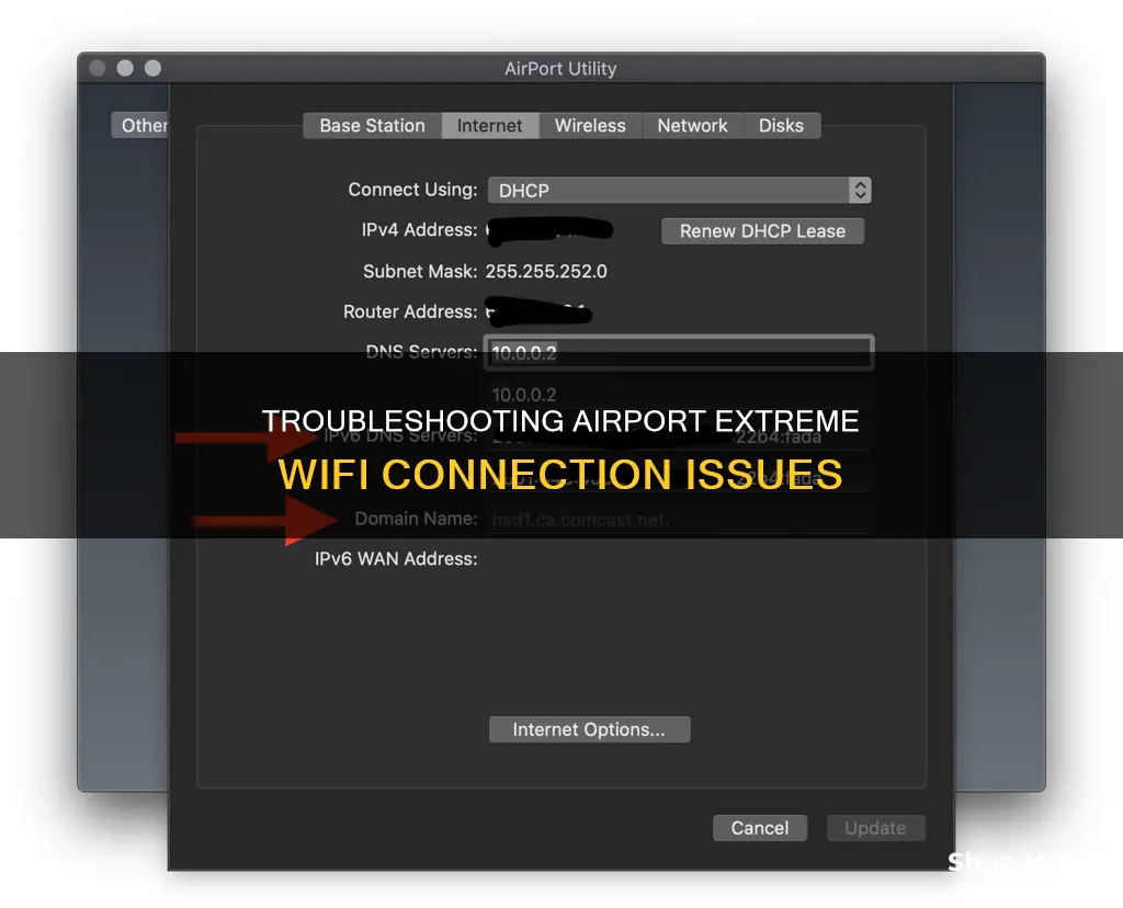 can t connect to airport extreme wifi