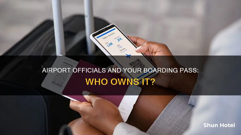 can the airport official take your boarding pass