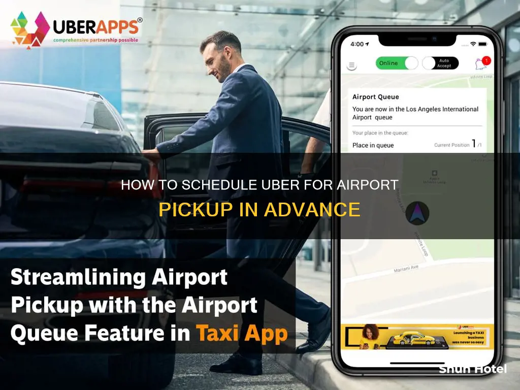 can u schedule uber for airport pickup in advance