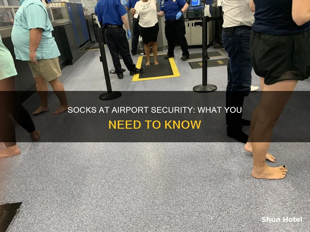 can u wear socks during screening airport