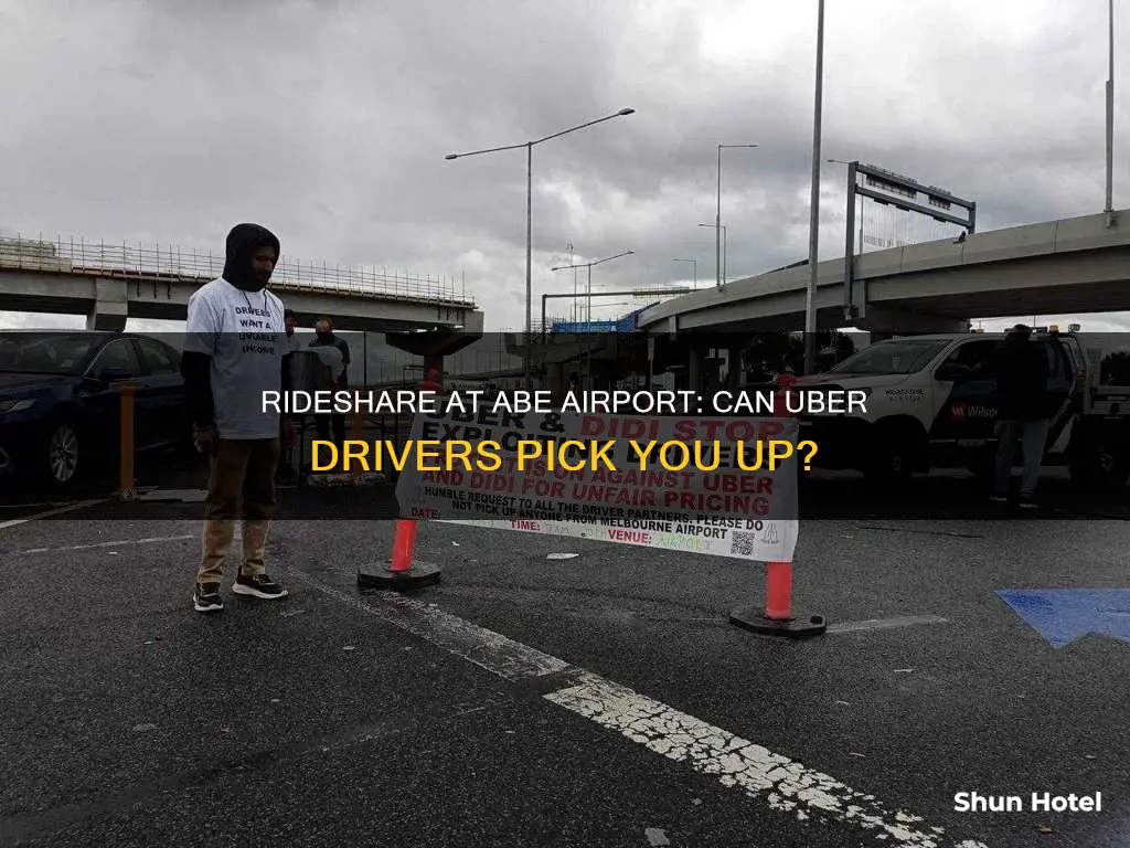 can uber drivers pickup at abe airport