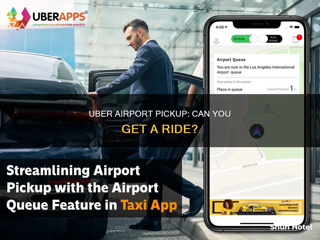 can uber pick me up at the airport car rental