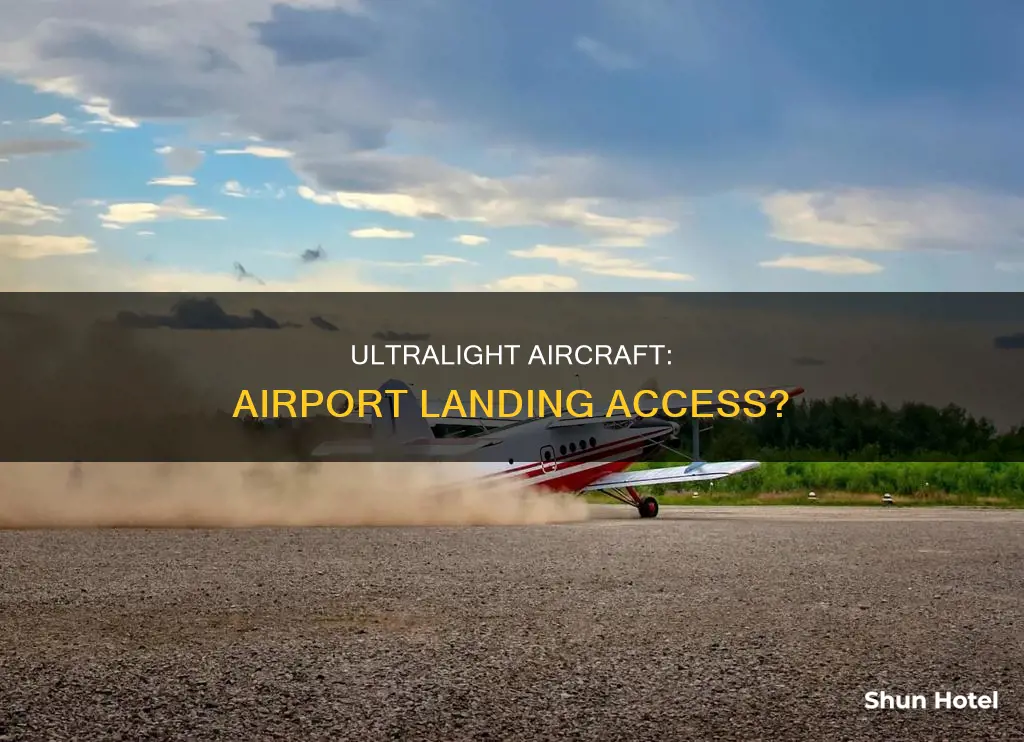 can ultralights land at airports