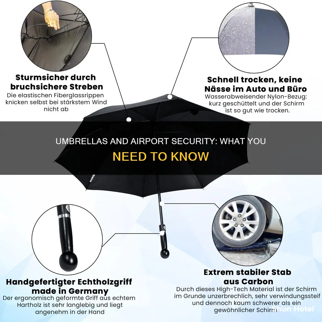 can umbrellas go through airport security