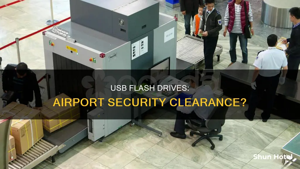 can usb flash drives go through airport security