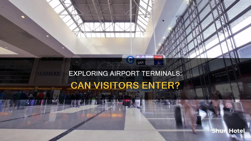 can visitors go inside airport