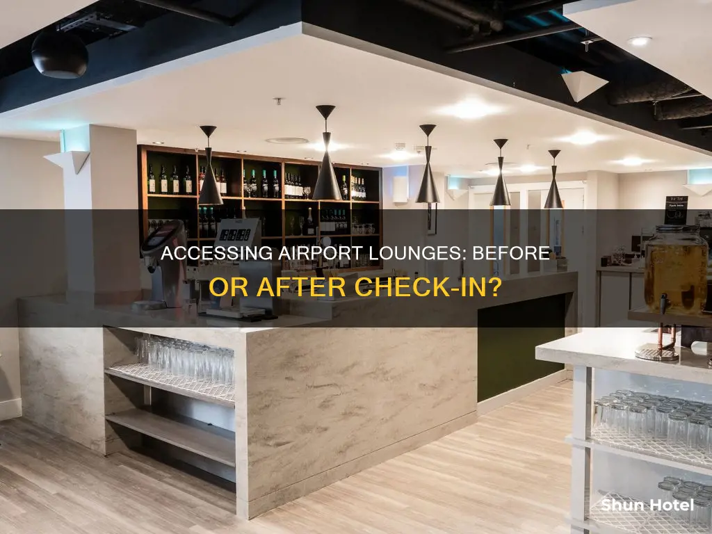 can we access airport lounge before check in