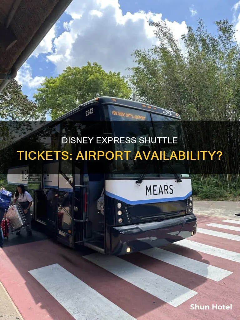 can we buy disney express shuttle tickets at the airport