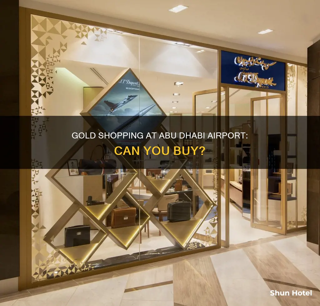 can we buy gold abu dhabi airport