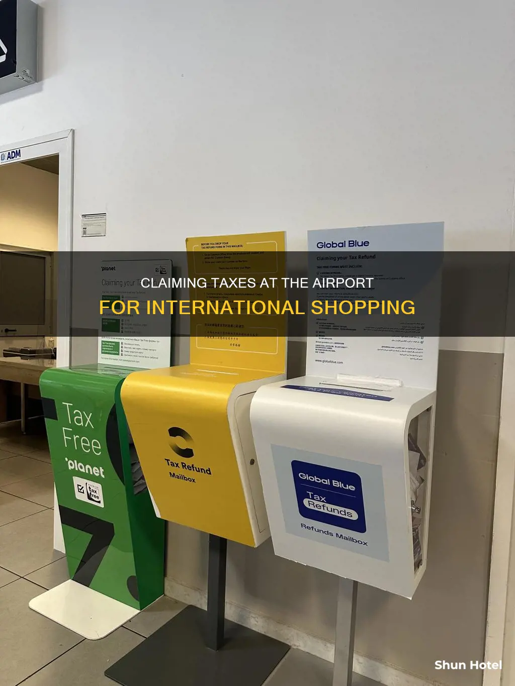 can we claim taxes at airport for international purchase