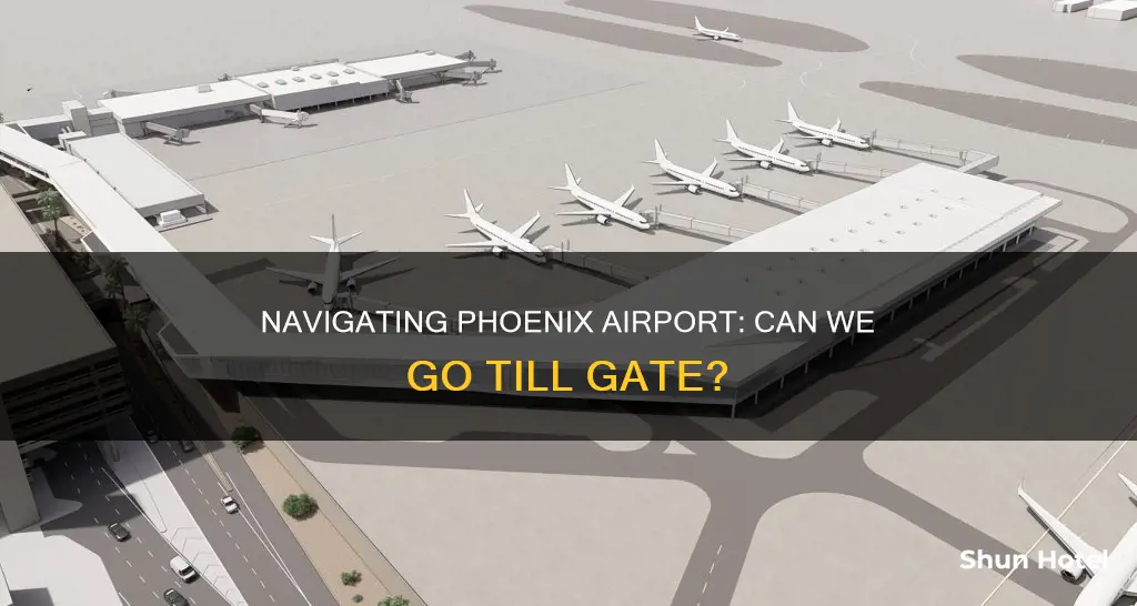 can we go till gate in phoenix airport