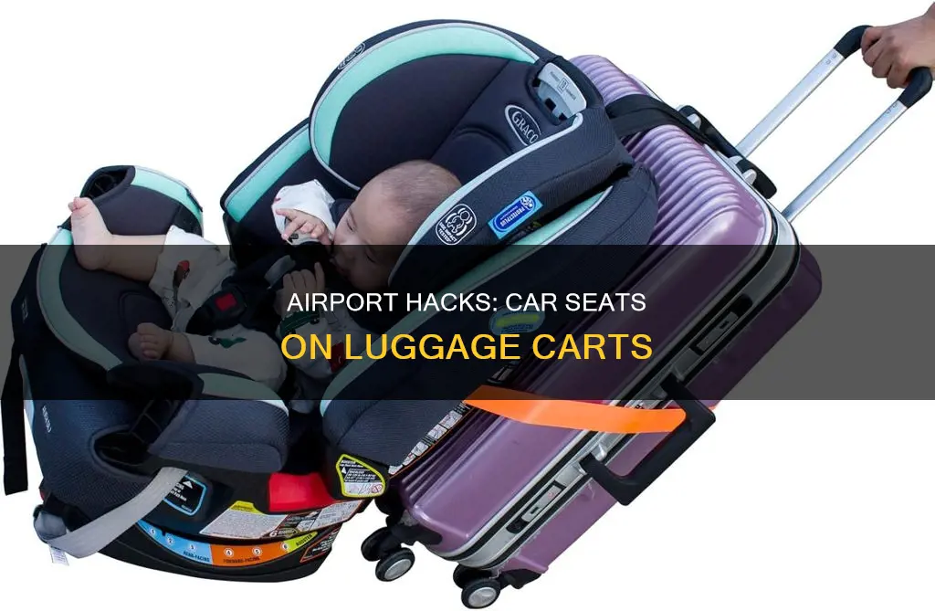 can we place car seat in airport luggage cart