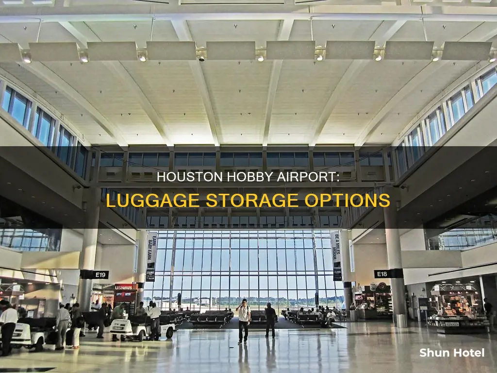 can we put luggage in storage at houston hobby airport