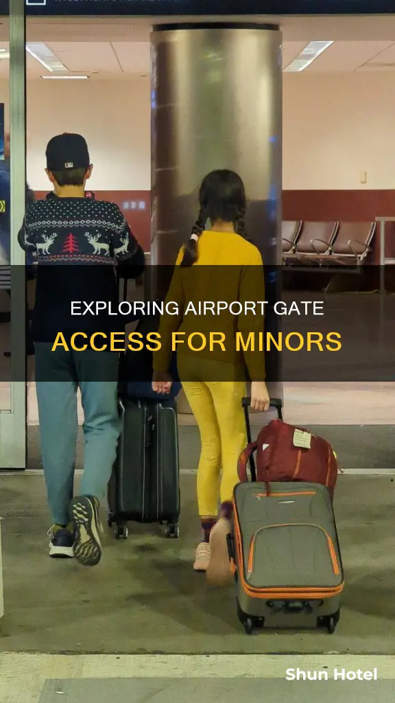 can we take a minor to the airport gate