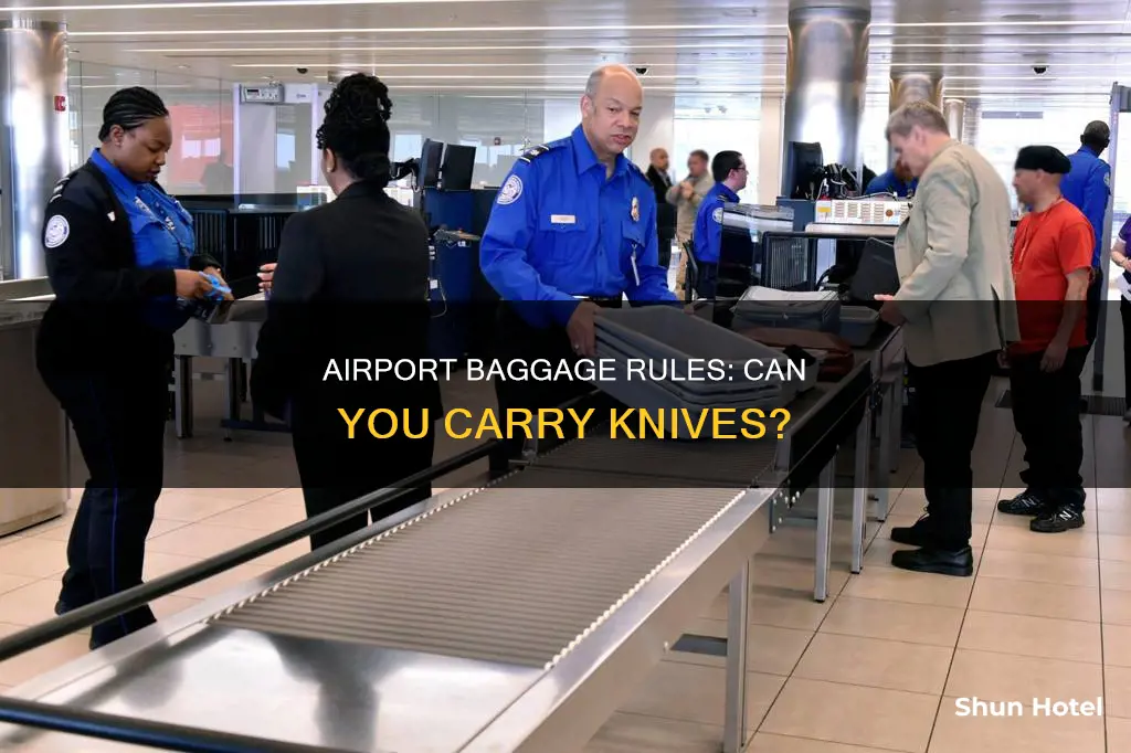 can we take knife in baggage in airport