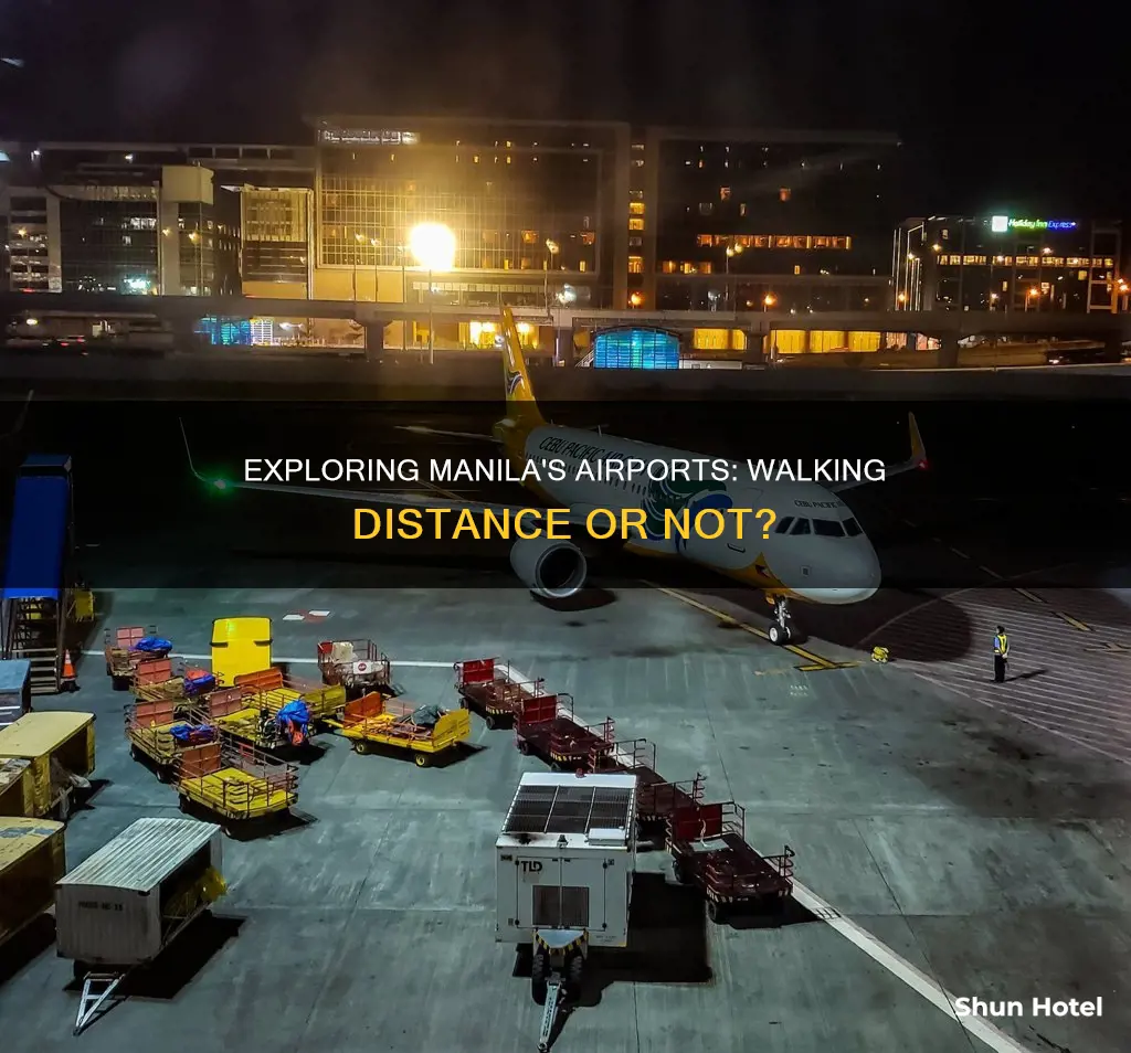 can we walk from manila international airport to domistic airport