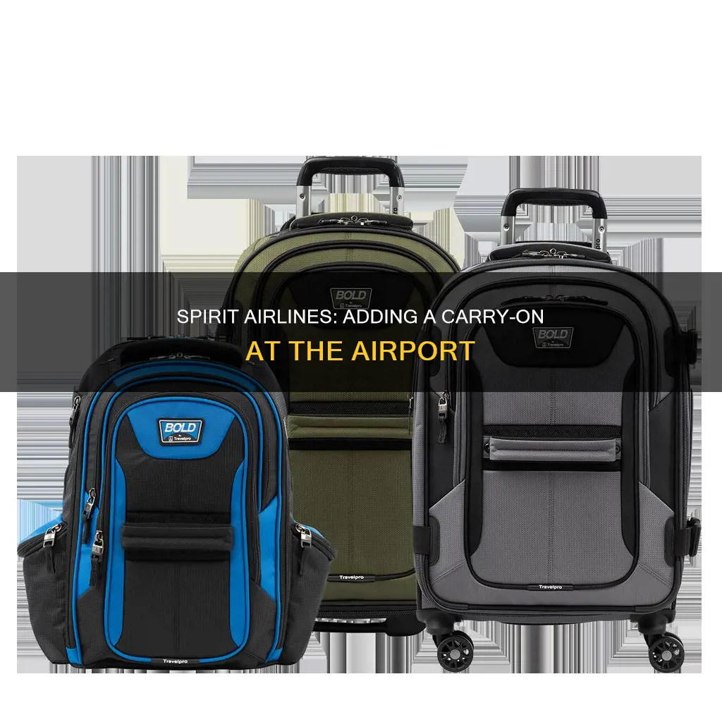 can you add a carry on at the airport spirit