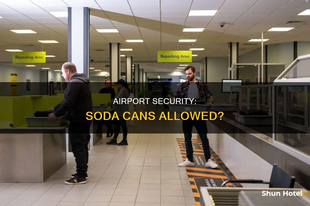 can you bring a can of soda through airport security