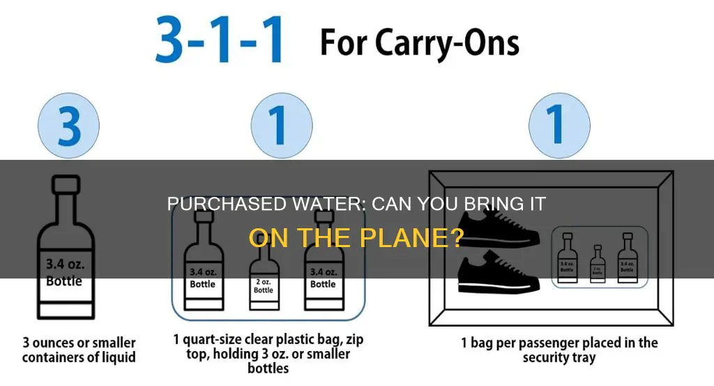can you bring airport purchased water on plane