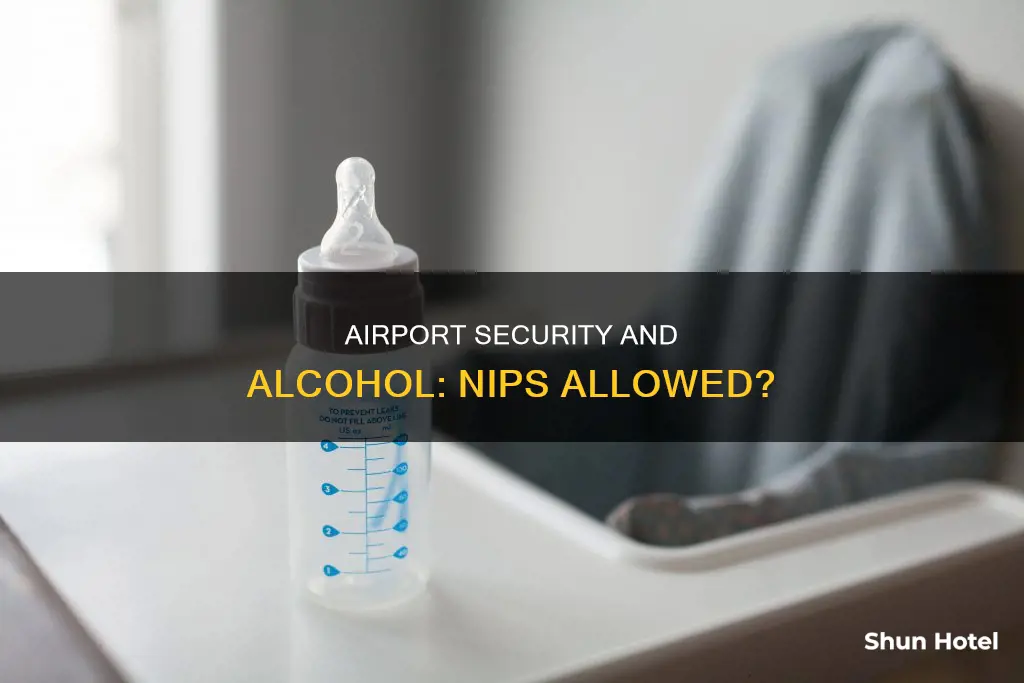 can you bring alcohol nips through airport security