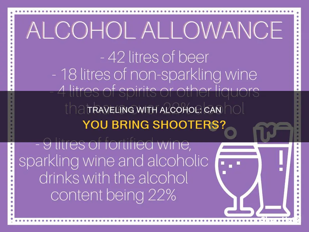 can you bring alcohol shooters through airport security