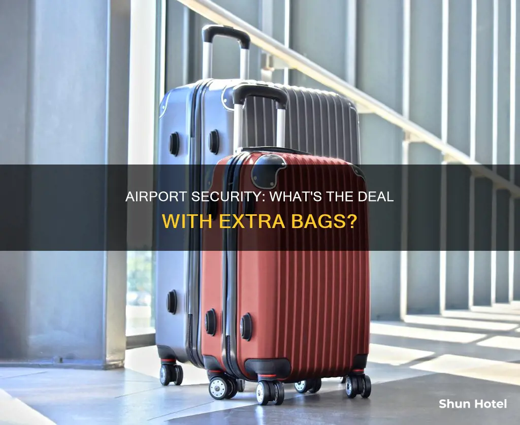 can you bring an extra bag through secuirty at airport