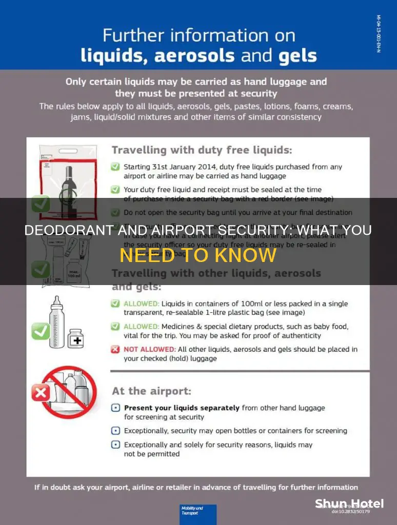 can you bring deodorant through airport security