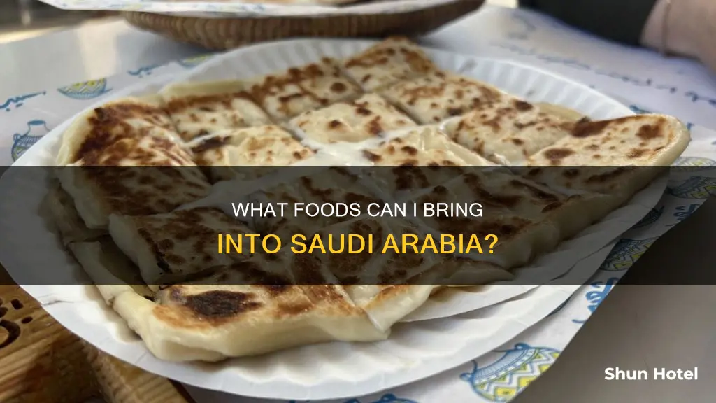 can you bring food into saudi arabia airport