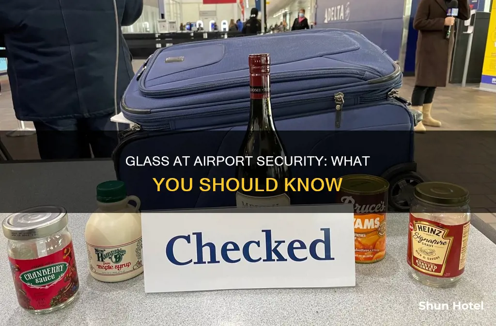 can you bring glass through airport security
