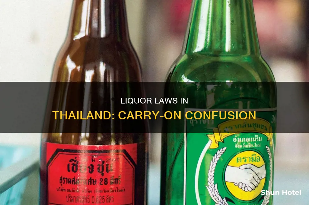 can you bring liquor in carry on in thai airports