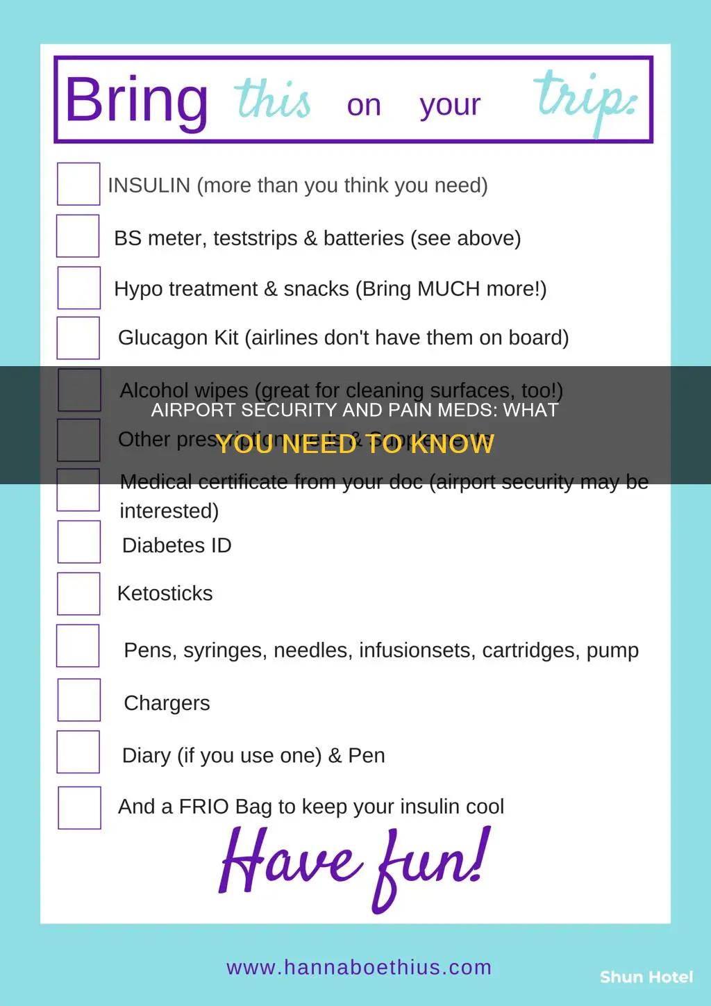 can you bring pain meds through airport security