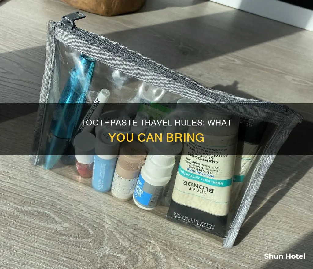 can you bring tooth paste in thr airport