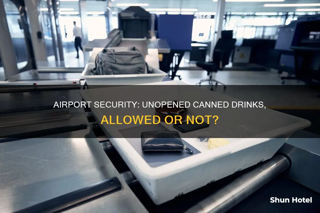 can you bring unopened canned drinks through airport security