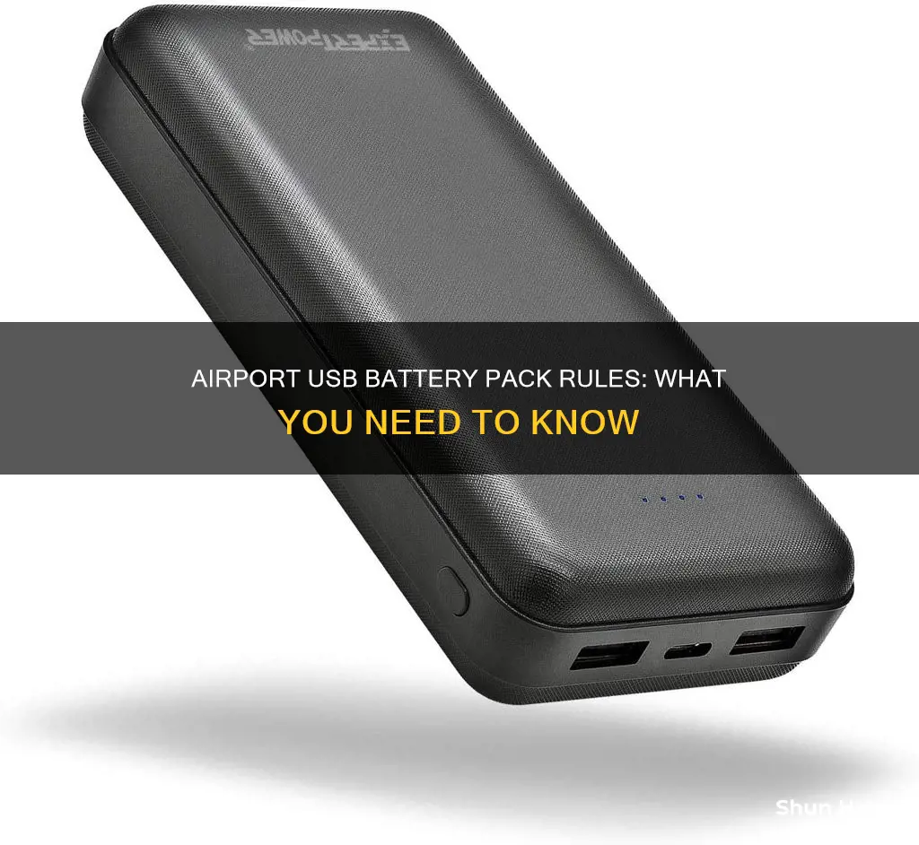 can you bring usb battery pack in the airport