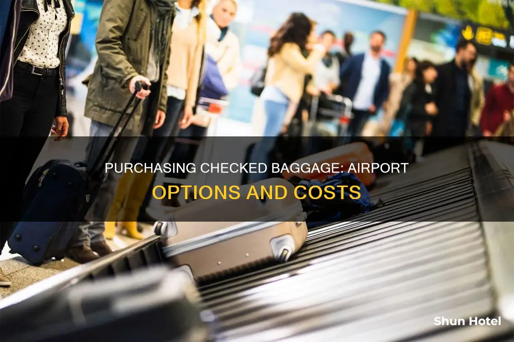 can you buy check in baggage at the airport