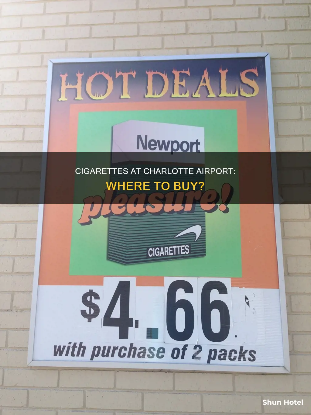 can you buy cigarettes at charlotte airport