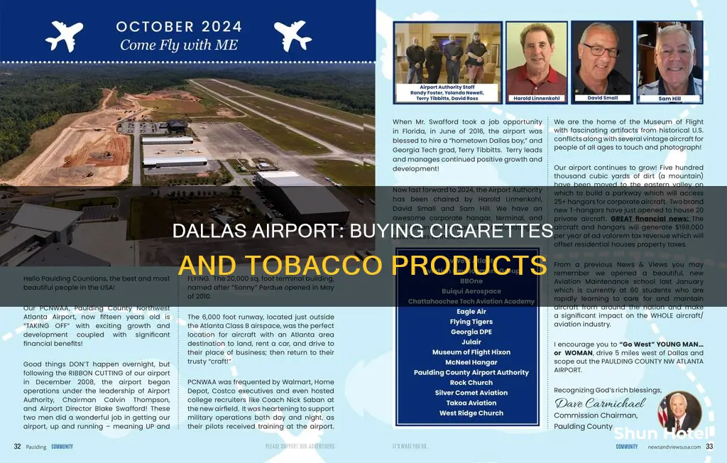 can you buy cigarettes at dallas airport