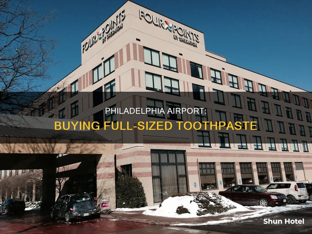 can you buy full size toothpaste at philadelphia international airport