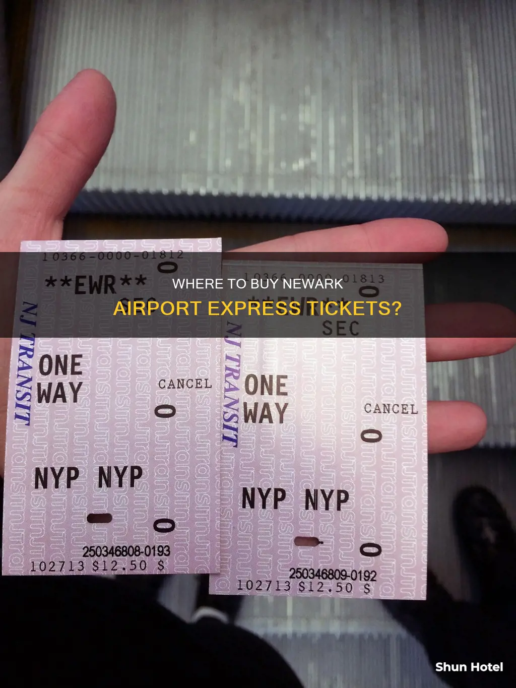 can you buy newark airport express tickets on the bus